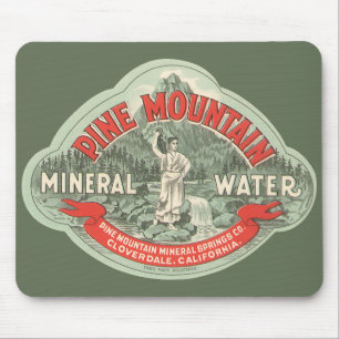 Antiek Productlabel, Pine Mountain Mineraalwater Muismat