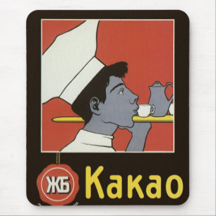 Antiek productlabel, Russische hete chocolademelk  Muismat