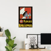 Antiek productlabel, Russische hete chocolademelk Poster (Thuiskantoor)