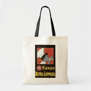 Antiek productlabel, Russische hete chocolademelk Tote Bag