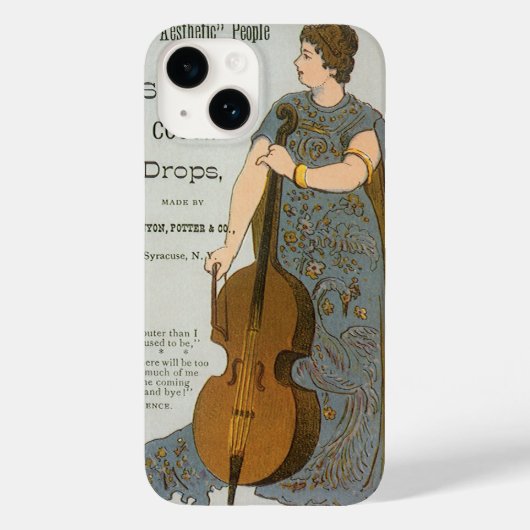 Antiek productlabel, Star Cough Drops met Cello Case-Mate iPhone Case (Achterkant)