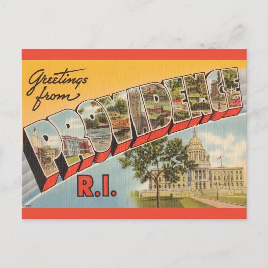 Antiek Providence RI  Briefkaart (Voorkant)