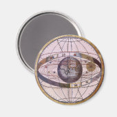 Antiek Ptolemaic Solar System, Andreas Cellarius Magneet (Voorkant / Achterkant)