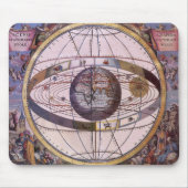 Antiek Ptolemaic Solar System, Andreas Cellarius Muismat (Voorkant)