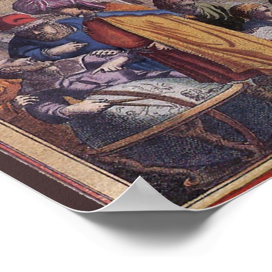 Antiek Ptolemaic Solar System, Andreas Cellarius Poster (Hoek)