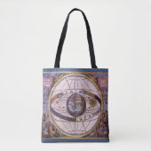 Antiek Ptolemaic Solar System, Andreas Cellarius Tote Bag (Voorkant)