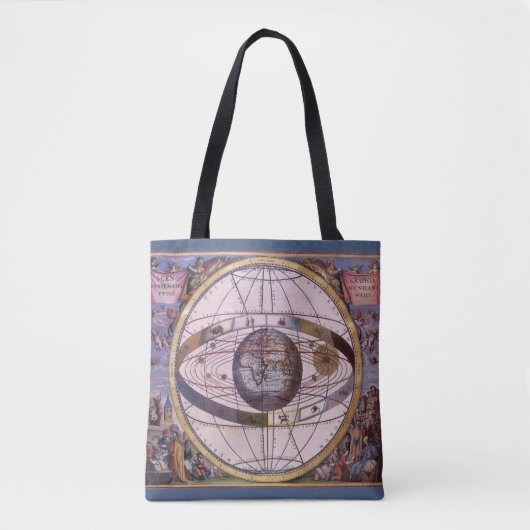 Antiek Ptolemaic Solar System, Andreas Cellarius Tote Bag (Voorkant)