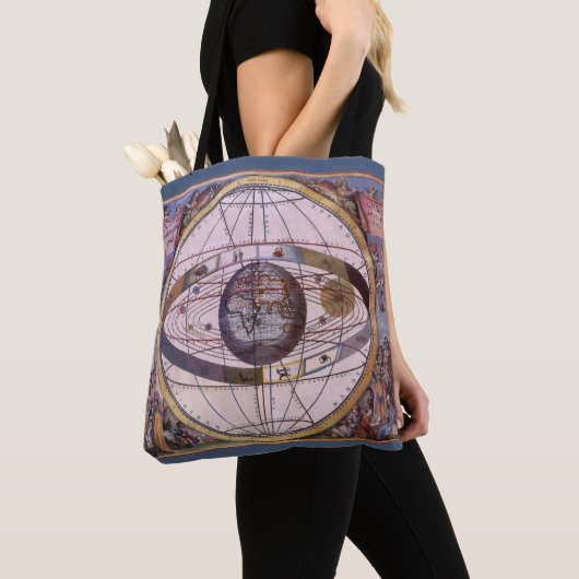 Antiek Ptolemaic Solar System, Andreas Cellarius Tote Bag (Dichtbij)