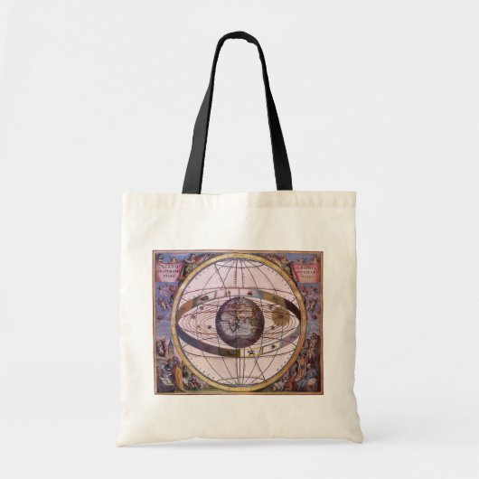 Antiek Ptolemaic Solar System, Andreas Cellarius Tote Bag (Voorkant)