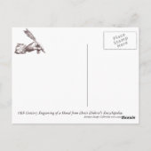 Antiek Quill Point Pen schrijft een bedankbriefje! Briefkaart (Achterkant)