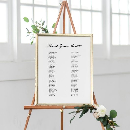 Antiek Quill Vind uw stoel kaart Poster