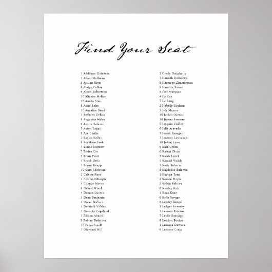 Antiek Quill Vind uw stoel kaart Poster (Voorkant)