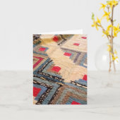 Antiek quilt blokhut ontwerp kaart (Gele Bloem)