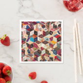 Antiek quilt cocktailservetten servetten (Insitu)