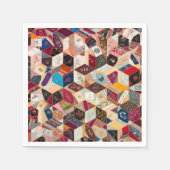 Antiek quilt cocktailservetten servetten (Voorkant)