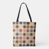 Antiek quilt | Patchwork patroon van LeMoyne Star Tote Bag (Achterkant)