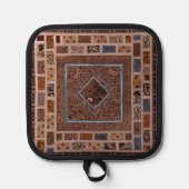 Antiek quiltpothouder pannenlap (Voorkant)