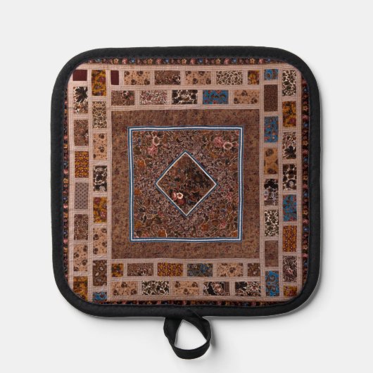 Antiek quiltpothouder pannenlap (Voorkant)