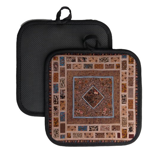 Antiek quiltpothouder pannenlap