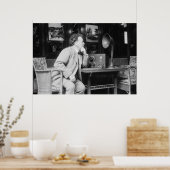 Antiek radio, begin jaren '00 poster (Keuken)