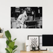 Antiek radio, begin jaren '00 poster (Thuiskantoor)