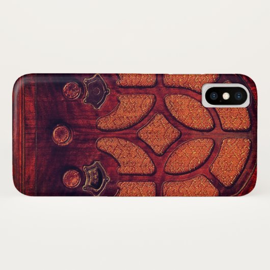 Antiek radio hout art deco kathedraal bruin Case-Mate iPhone case (Achterkant (horizontaal))
