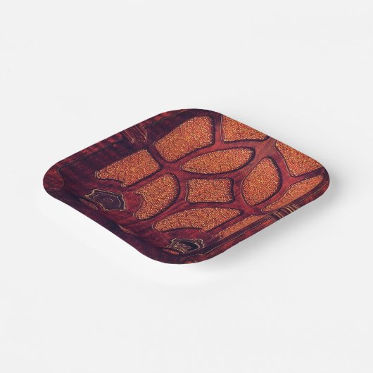 Antiek radio hout art deco kathedraal bruin papieren bordje (Gebogen)