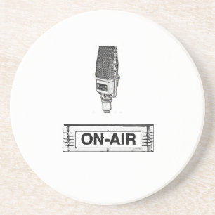 Antiek radio Mic On-Air Light Onderzetter