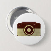 Antiek radio ronde button 7,6 cm (Voorkant /achterkant)