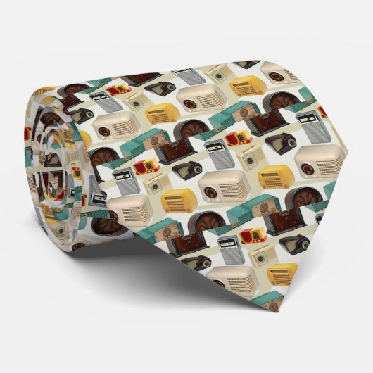 Antiek radio-Stropdas Stropdas (Opgerold)