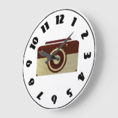 Antiek radioklok grote klok (Hoek)