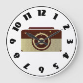 Antiek radioklok grote klok (Voorkant)