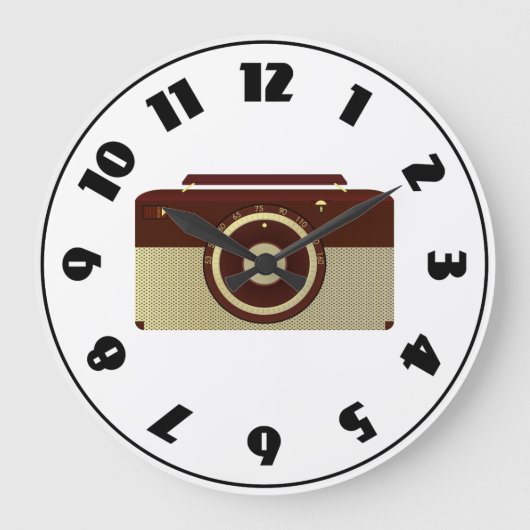 Antiek radioklok grote klok (Voorkant)