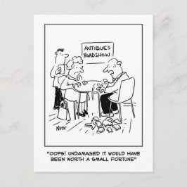 Antiek ramp. Antiekhandel Waardering. Grappig Briefkaart