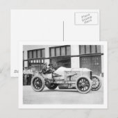 Antiek raswagen, jaren 1910 briefkaart (Voorkant / Achterkant)