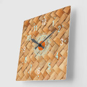 Antiek Ratan Rotan Decor - Western Vierkante Klok (Hoek)