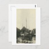 Antiek Real Photo Norwegian Boat Crew Briefkaart (Voorkant / Achterkant)