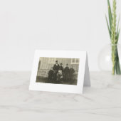 Antiek Real Photo Norwegian Family Note Kaart (Voorkant)