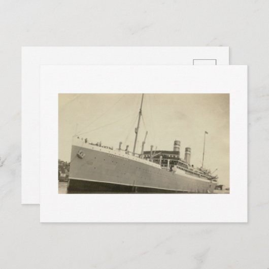 Antiek Real Photo Norwegian Ship Briefkaart (Voorkant / Achterkant)