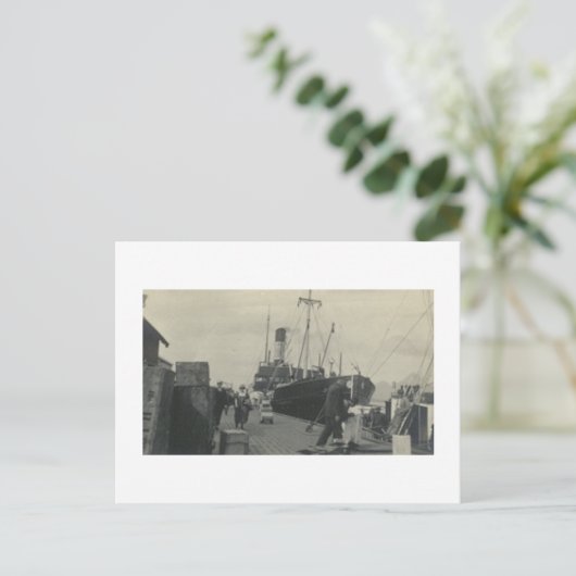 Antiek Real Photo Ship Briefkaart (Staand voorkant)