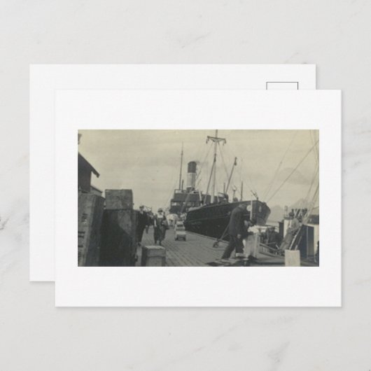 Antiek Real Photo Ship Briefkaart (Voorkant / Achterkant)