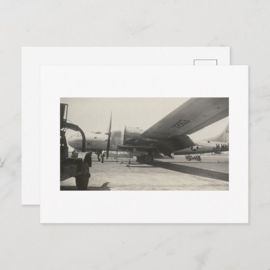 Antiek Real Photo WWII B-29 Bomber Briefkaart (Voorkant / Achterkant)