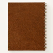 Antiek recepten voor kunstleder en gouden monogram notitieboek (Achterkant)