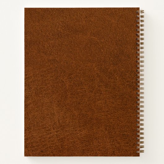 Antiek recepten voor kunstleder en gouden monogram notitieboek (Achterkant)