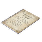 Antiek receptenrand met perkamenttextuur notitieboek (Linkerzijde)