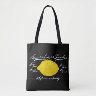 Antiek reclame citroenen tote bag