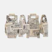 Antiek reclamebladen ontkoppelen bedankdoosjes (Uitgevouwen)