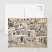 Antiek reclamebladen ontkoppelen briefkaart (Voorkant / Achterkant)