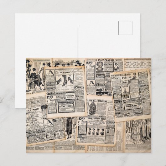 Antiek reclamebladen ontkoppelen briefkaart (Voorkant / Achterkant)