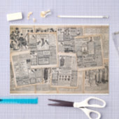 Antiek reclamebladen ontkoppelen tissuepapier (Craft)
